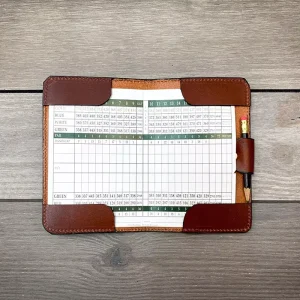Lightweight Golf Scorecard and Yardage Book Holder with Pen Holder