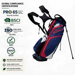 Lightweight Golf Stand Bag Dual Strap Carry Bag Waterproof Professional Walking Golf Bag With Kickstand And Pockets