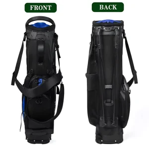 Lightweight Nylon Golf Stand Bag with 14-Way Divider Large Capacity Non-Slip Handle and Shock Resistance