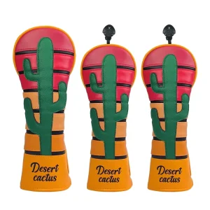Lightweight PU Leather Breathable Washable Quick Dry Golf Club Headcovers Travel Case Portable Foldable Compact Handy Accessory