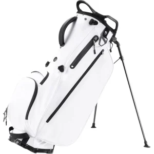 Lightweight PU Leather Foldable Golf Stand Bag for Men Large Capacity Custom Golf Bag