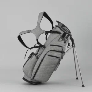 Lightweight PU Leather Waterproof Golf Stand Bag with Embroidery and 14-Way Divider