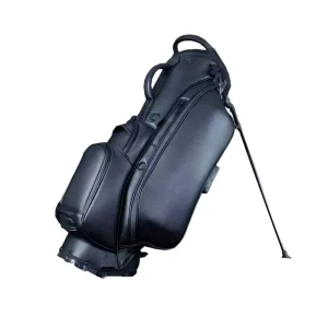 Lightweight Soft Leather Golf Stand Bag with 5/14-Way Divider and Activity Pocket