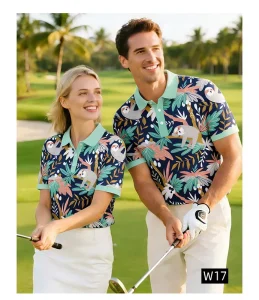 Lightweight UV Protection 4-Way Stretch Fabric Golf Outfit Moisture Wicking Spandex Polyester Golf Clothes Polo for Golf