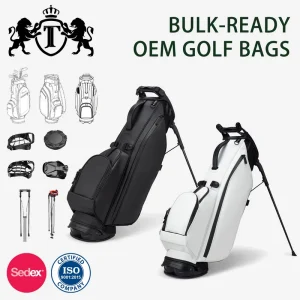 Lightweight Waterproof PU Leather Golf Stand Bag