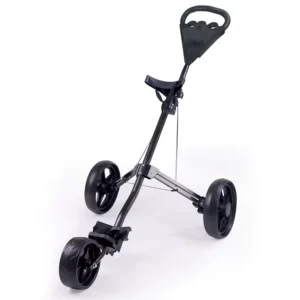 Lightweight and Compact 3 Wheel Black Push Golf Trolley