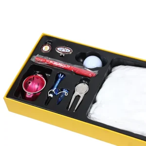Logo Golf Course Repair Tools Metal Ball Marker Pens Golf Tees Combo Golf Gift Set