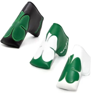 Logo Personalized High Quality Synthetic Leather Magnetic Closure Golf Putter Head Cover for Blade Style Putters