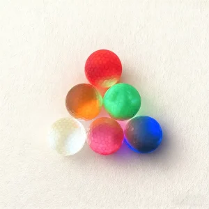 Long Lasting Glow in the Dark Golf Balls 3 Piece Durable Crystal Clear LED Golf Balls Activated by Hit and Scan