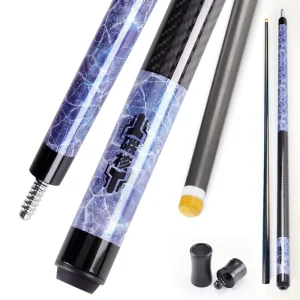 Low Deflection Carbon Fiber Shaft Professional 3K Carbon Snooker Billiard Cue With 10-13mm Tip Carbon Fiber Pool Cue