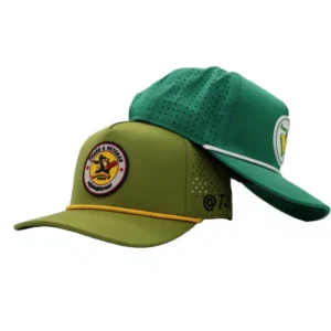 Low MOQ 5 Panel Baseball Cap Custom Leather Patch 3D Embroidery Dad Hat Laser Cut Perforated Waterproof Golf Hat for Men