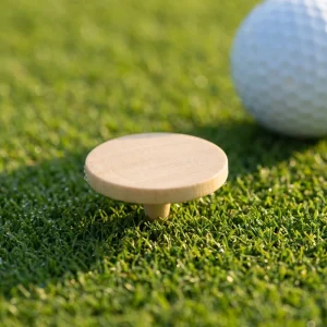 Low MOQ Custom Logo Golf Wooden/Wood Ball Markers 19mm 25mm