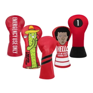 Low MOQ Golf Driver Head Cover Custom Logo Golf Woods Headcovers Pu Leather Golf Club Head Covers