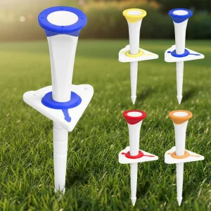 Low Price in Stock Depth Mark Plastic Golf Tees Multiple Colors Golf Tees With Rubber to Reduce Friction and Side Spin