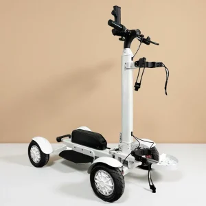 Loyal 4-Wheel Aluminum Foldable Electric Golf Cart Mobility Scooter 10.5-inch Tires 2000W Motor White Lithium Battery 300kg Load