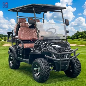 Luxury 4 Seater Electric Sightseeing Car Street Legal Lithium Battery Solar Panel Golf Cart for Resort Direct Factory
