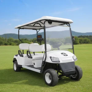Luxury 4 Wheel Drive Golf Cart Electric Car 4 Seater Golf Trolley With 2 Speakers Construction Machinery Factory