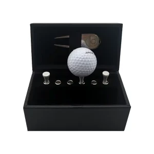 Luxury Black Leather Box Golf Set Gift Box for Friends Leaders Clients
