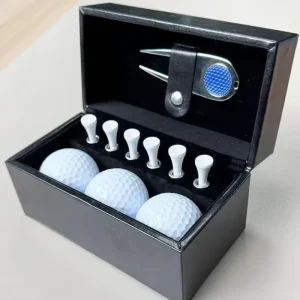 Luxury Factory Leather Golf Gift Set Custom Logo Golf Divot Tool Golf Ball Tee Golf Accessories Set Business Corporate Golf Gift