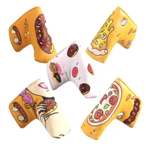Luxury Golf Accessories Gift Pizza Golf Putter Head Cover Blade Putter PU Leather Golf Headcovers