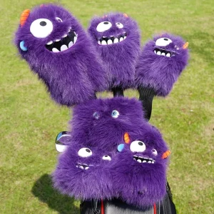 Luxury Golf Accessories Gift Plush Monster Golf Headcover Wood Club Cute Plush Toys Quality Animal Head Covers