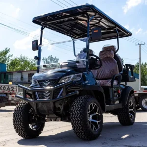 Luxury Golf Cart with Premium Seats & Weatherproof Canopy