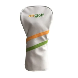 Luxury PU Golf Head Covers Waterproof Velvet Lining Driver Fairway Wood Hybrid Iron Custom Embroidered Logo Protector