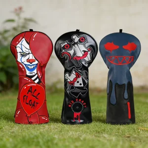 Luxury Waterproof Golf Headcover CustomGolf Accessories PU Leather Grotesque Aesthetic Style Driver Head Cover