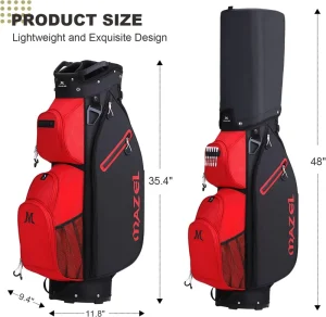MAZEL Golf Cart Bag with 7 Way Full Length Dividers Top and 9 Pockets