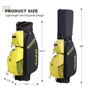 MAZEL New Style Lightweight Golf Cart Bag with 7 Way Full Length Dividers Golf Bag