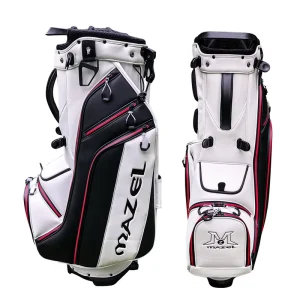 MAZEL OEM PU Leather Golf Bag with 13 Way Full Length Dividers Portable Golf Stand Bag