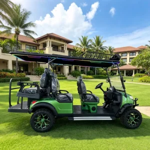 MMC 6 Seater Road Electric Golf Cart 48V/60V/72V Lithium Battery DOT CE Certified 25MPH 90km Range Resort Hotel Community Campus