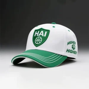 MOQ 50 3 Day Sample White Green Two Tone Baseball Cap Custom Basketball Patch Embroidery BSCI OEM for Sports Brands