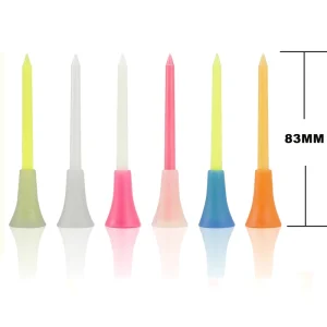 Macaron colored Stylish Rubber Soft-tip Golf Tees Lightweight and Durable Multiple Sizes 56mm/72mm/83mm