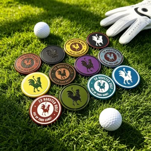 Machine for Metal Custom Matching Gold Blank Magnetic Leather Golf Ball tee box Marker Magnetic Necklace and Divot Tool