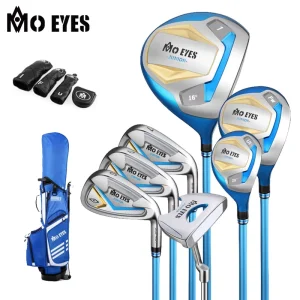 Magic Eye Junior Boys’ Girls Right Handed Golf Club Set Graphite Shaft Rubber 7 Clubs Golf Stand Bag Headcovers