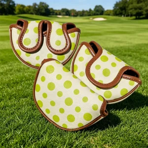 Magnetic Closure Center-Shafted Leather Golf Mallet Putter Headcover