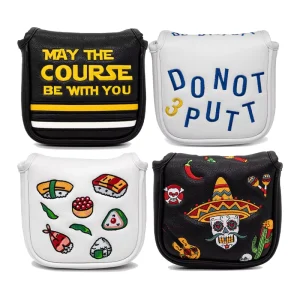 Magnetic Closure Colorful Printing PU Leather Golf Square Mallet Putter Cover