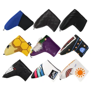 Magnetic Closure Golf Putter Cover PU Leather Golf Headcovers Custom Logo Putter Cover Custom Golf Headcover