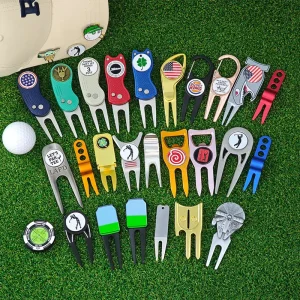 Magnetic Disc Hair Tie Golf Ball Marker Unique Gold Box Logo Engraving Plating Black Snapback Blip Novelty Tag Edge South Blanks