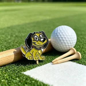 Magnetic Golf Ball Marker Dog Shape Hat Clip Custom Logo Metal Enamel Golf Gift