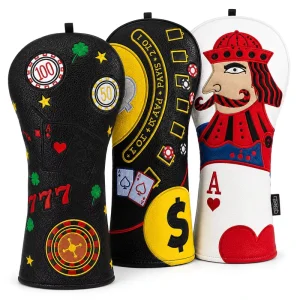 Magnetic Golf Headcover Driver Fairway Club Cover Golf Head Covers PU Leather Golf Accessories Factory Supply