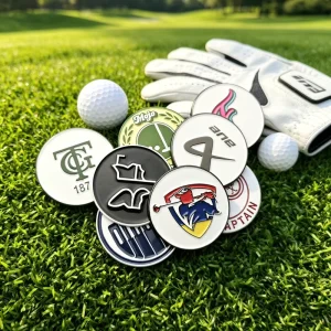 Magnetic Hammered Edge Steel Blank Golf Ball Marker and Towel Free Shipping Bracelet Basic