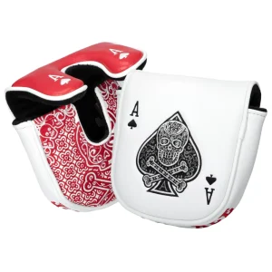 Magnetic Leather Golf Putter Head Cover Custom Embroidered Golf Putter Headcover OEM Classic Golf Putter Cover
