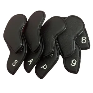 Magnetic Leather Iron and Wedge Golf Club Head Covers Set