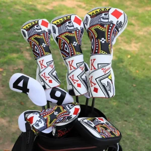 Magnetic PU Leather Golf Headcover for Putter Golf Clubs Waterproof Fabric with Embroidery Logo Personalization