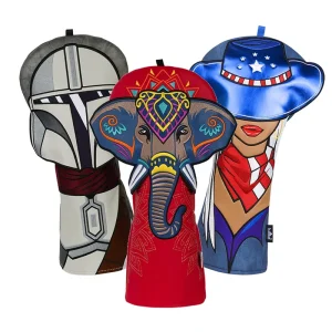 Mandalorian Golf Headcover Cool Embroidery Golf Accessories Factory Driver Golf Head Cover