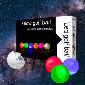 Manufactory Price Bulk Packing Logo Printing Mixed Color Led Golf Balls Glow Golf Balls