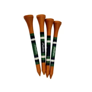Manufacture Customized Wooden Bamboo Golf Tees Exclusive Cartoon Avatar Retro Stripes Golf Tools