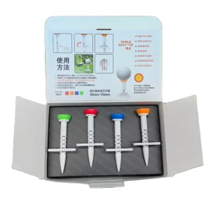 Manufacturer Bulk Packaged Injection Molded Printed White Golf Tees 35-55mm FST Brand Model Golf Tees